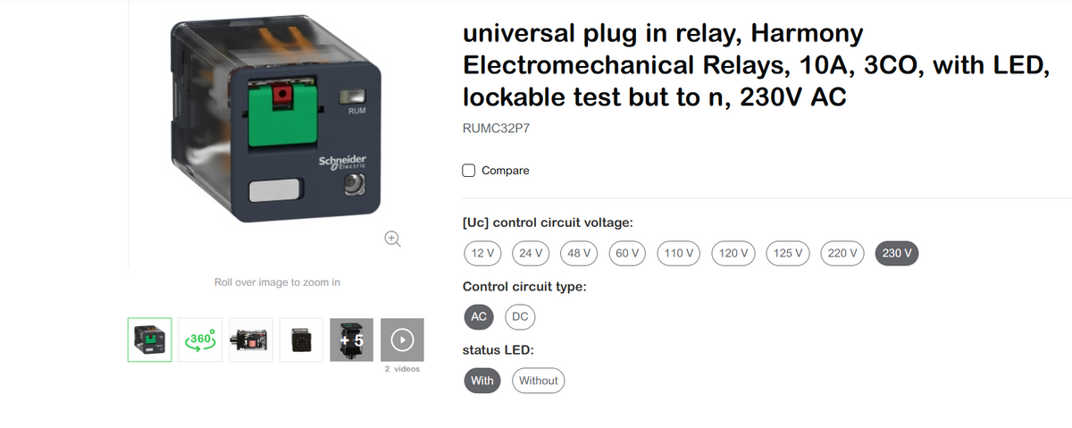 ريليه شنايدر Harmony Universal Plug-in 10A – RUMC32BD