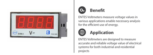 فولتميتر رقمي من شركة ENTES موديل EVM-3
