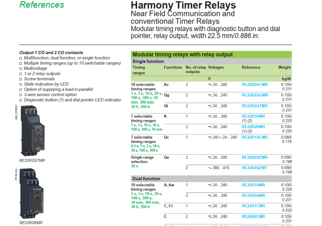 تايمر شنايدر Harmony RE17RAMU – ON Delay